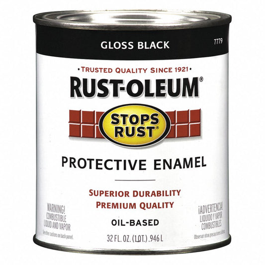 Rust-Oleum 7779502 Stops Rust Gloss Brush On Paint, 32 Fl Oz