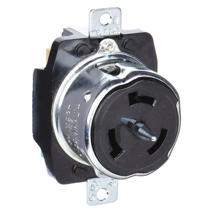 50A Twist-Lock Receptacle 3P 4W 480VAC BK