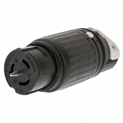 50A Twist-Lock Connector 2P 3W 250VAC BK/WT