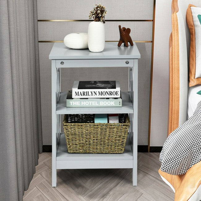 3-tier Nightstand Sofa Side End Accent Table