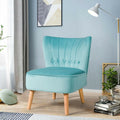 Armless Accent Chair Tufted Velvet Leisure Chair