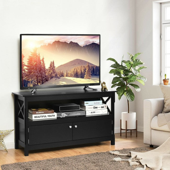 44 Inch Wooden Storage Cabinet TV Stand