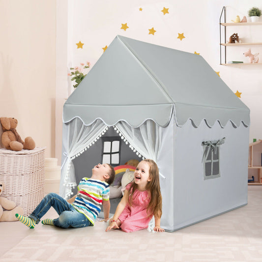 Costway Kids Large Play Castle Fairy Tent with Mat