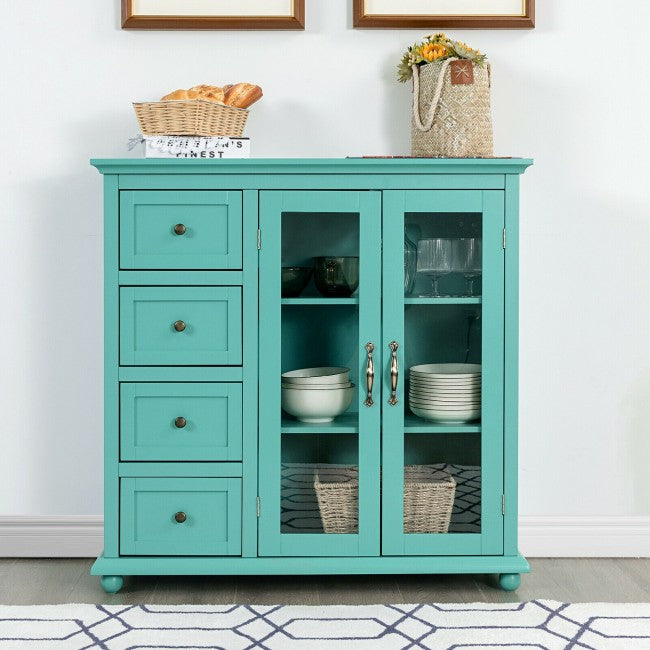 Buffet Sideboard Table Kitchen Storage Cabinet with Drawers and Doors