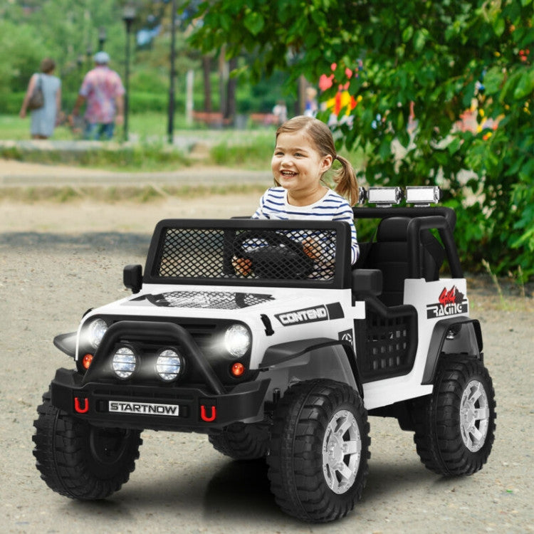 Costway 12V Kids Remote Control Electric Ride On Truck Car with Lights and Music