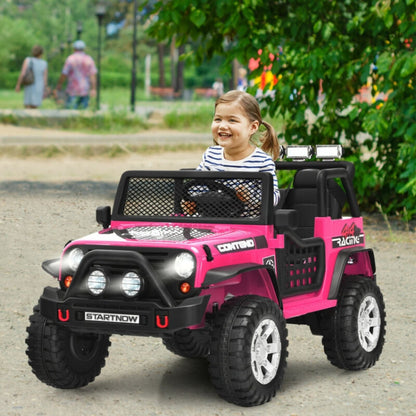 Costway 12V Kids Remote Control Electric Ride On Truck Car with Lights and Music