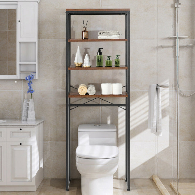 4-Tier Adjustable Bathroom Metal Storage Rack