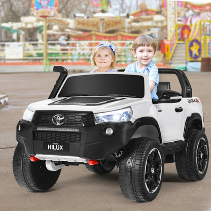 Costway 2*12V Licensed Toyota Hilux Ride On Truck Car 2-Seater 4WD with Remote