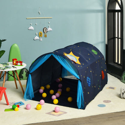 Costway Kids Galaxy Starry Sky Dream Portable Play Tent with Double Net Curtain