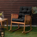22 x 44 Inch Tufted Outdoor Patio Chair Seating Pad