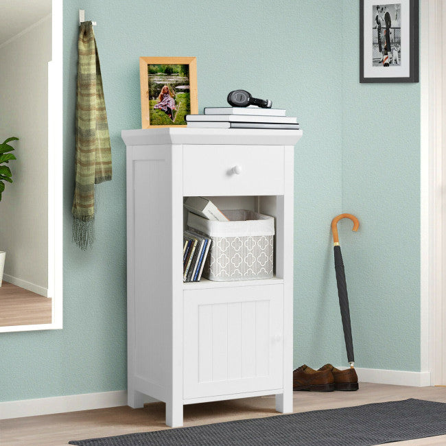 Bathroom Floor Storage Drawer Cabinet Cupboard with Door