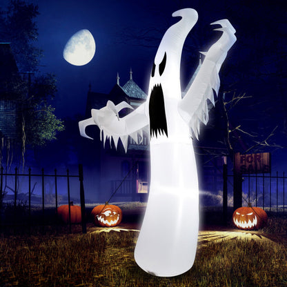 12 Feet Halloween Inflatable Ghost with LED Lights