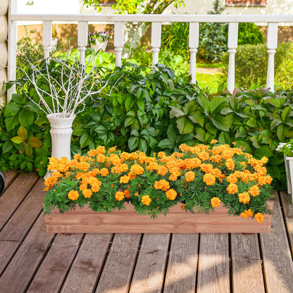 Wooden Decorative Planter Box for Garden, Yard, and Window