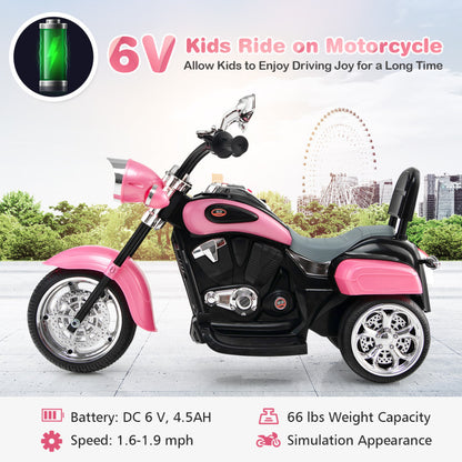 Costway 6V 3 Wheel Kids Motorcycle