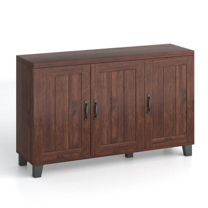 3-Door Buffet Sideboard with Adjustable Shelves and Anti-Tipping Kits