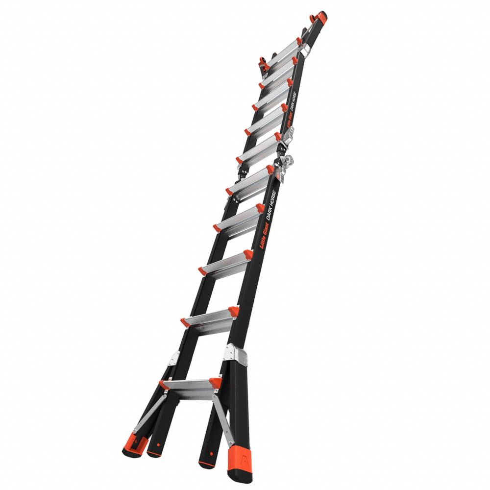 Multipurpose Ladder, 90 Degrees , Extension, Scaffold, Staircase, Stepladder Configuration, 22 ft