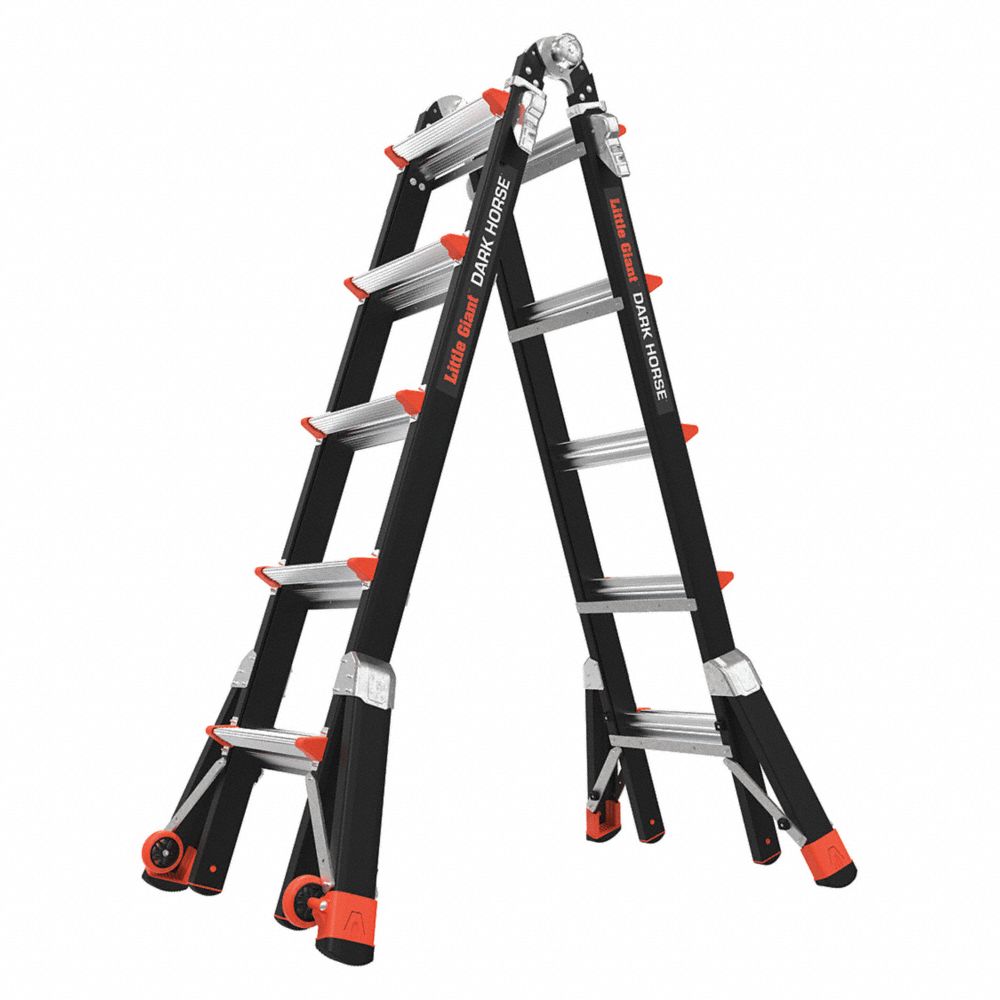 Multipurpose Ladder, 90 Degrees , Extension, Scaffold, Staircase, Stepladder Configuration, 22 ft