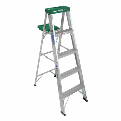 Werner 5 ft Aluminum Stepladder, 225 lbs. Capacity