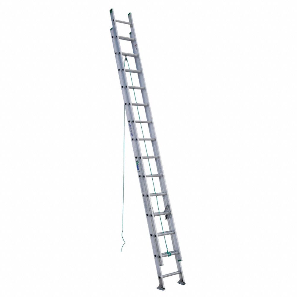 28 ft Aluminum Extension Ladder, 225 lb Load Capacity