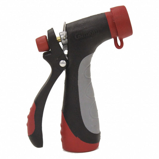Pistol Grip Water Nozzle, 3/4", 100 psi, 2.5 gpm to 5 gpm, Black, Red, Maroon