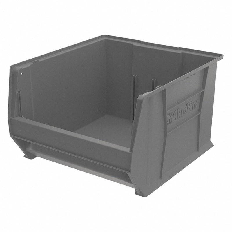 Akro-Mils 30283 Gray Super Size Bin, 20"L x 18-3/8"W x 12"H