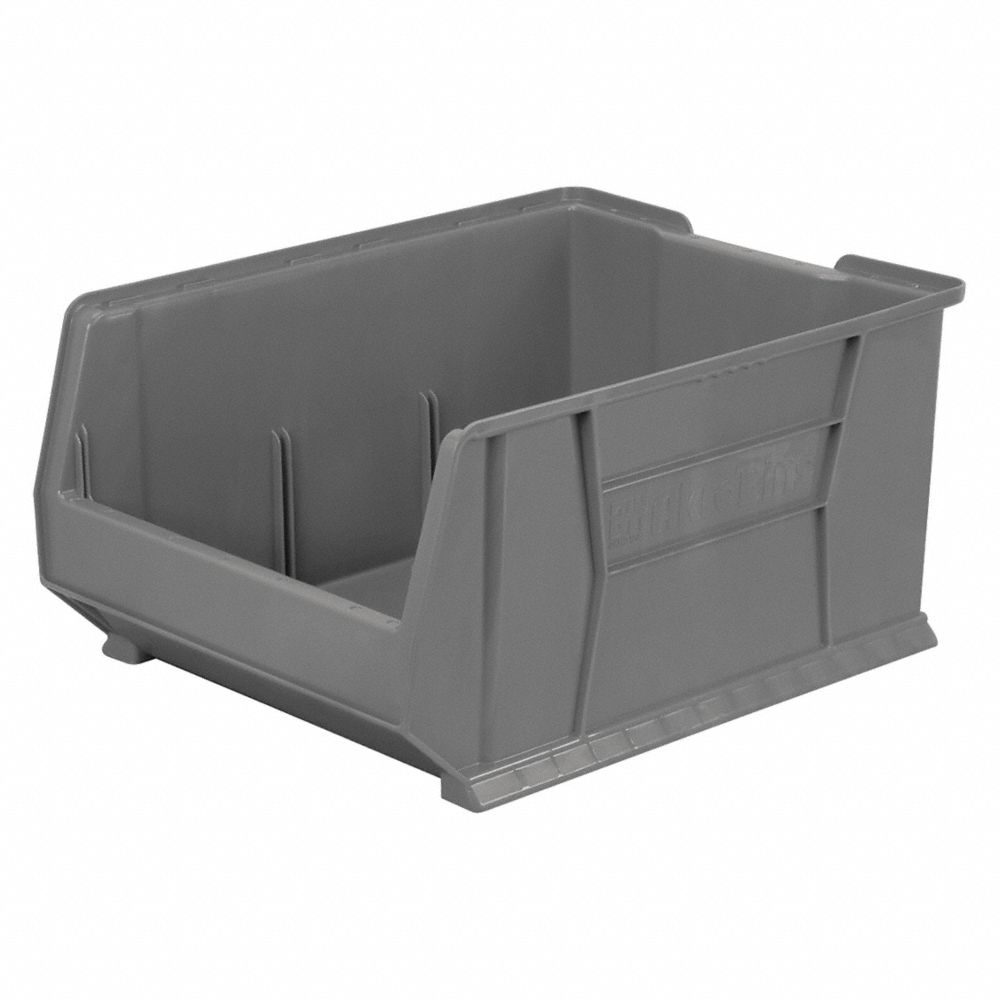 Akro-Mils 30289 Gray Super Size Bin, 23-7/8"L x 18-1/4"W x 12"H