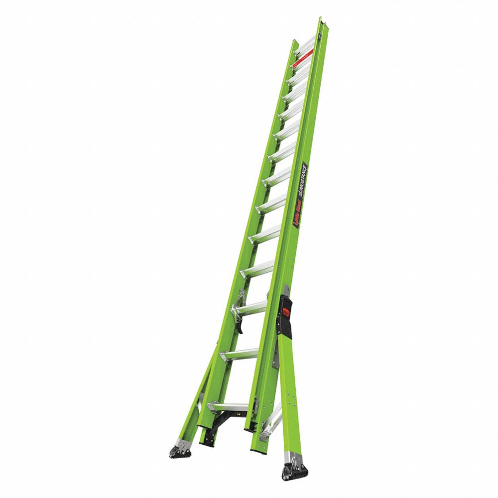 28 ft Fiberglass Extension Ladder, 300 lb Load Capacity