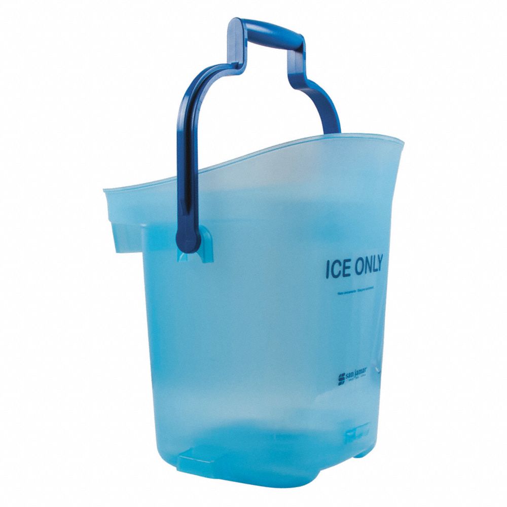 Ice Tote, Blue, 16"H, 13-1/4"D, Plastic