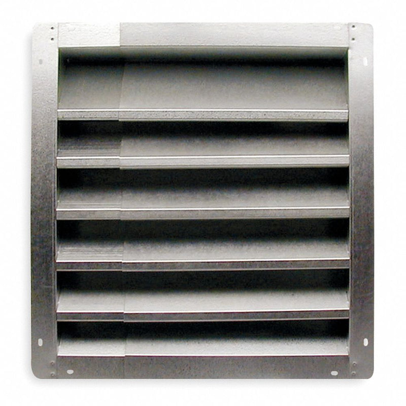 Louver, Intake, 36-48 In, Galvanized Steel