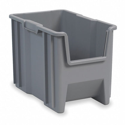 Gray Stacking Bin, 17-1/2"L x 10-7/8"W x 12-1/2"H