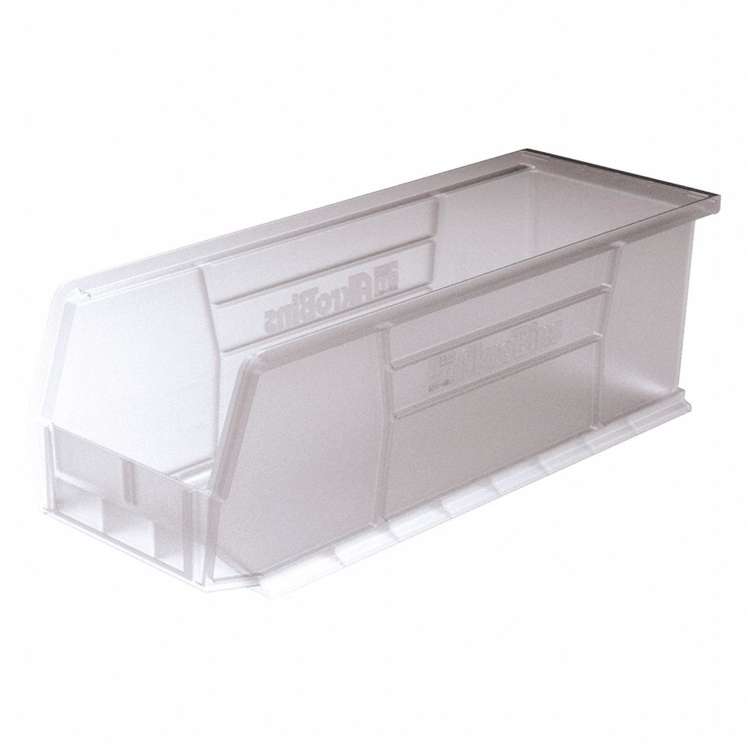 Akro-Mils 30234 Clear Hang and Stack Bin, 14-3/4"L x 5-1/2"W x 5"H