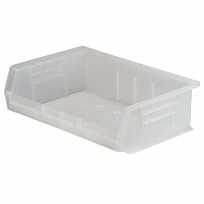 Akro-Mils 30255 Clear Hang and Stack Bin, 10-7/8"L x 16-1/2"W x 5"H, Inside Width: 15 in