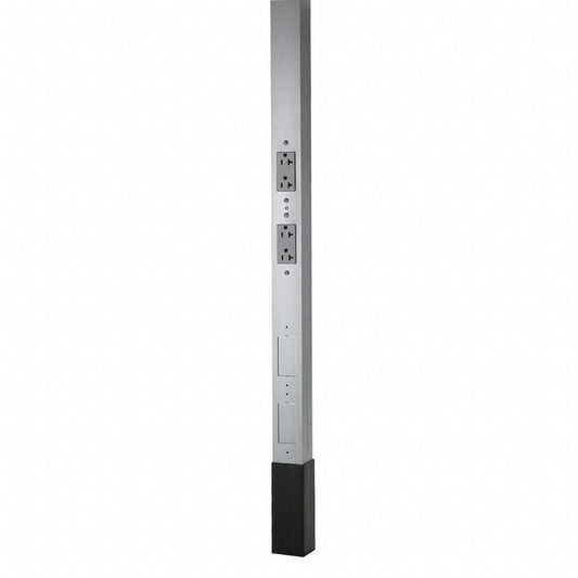 Alum Service Pole, Gray, 10 ft. 2"L, 2.13"W