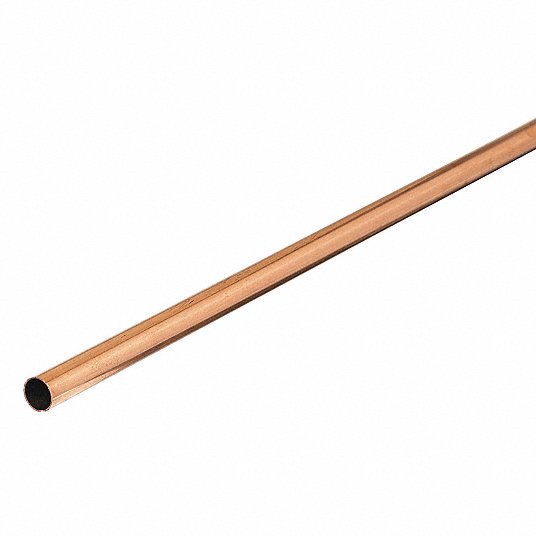 Straight Copper Tubing, 3/8 in Outside Dia, 5 ft Length, Type L