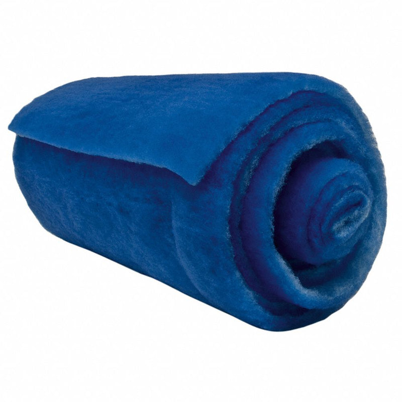24 in x 135 ft x 1 in Polyester Air Filter Roll MERV 7, Blue/White
