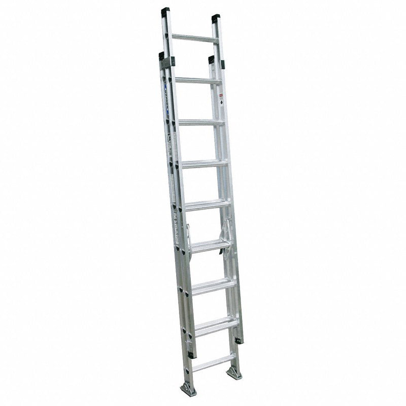 16 ft Aluminum Extension Ladder, 300 lb Load Capacity