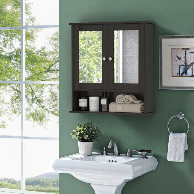 Bathroom Wall Mount Mirror Cabinet Organizer