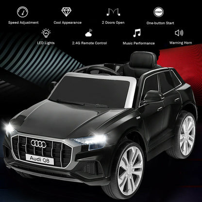 Costway 12 V Licensed Audi Q8 Electric Kids Ride On Car with 2.4G Remote Control for Boys and Girls