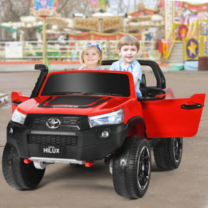 Costway 2*12V Licensed Toyota Hilux Ride On Truck Car 2-Seater 4WD with Remote