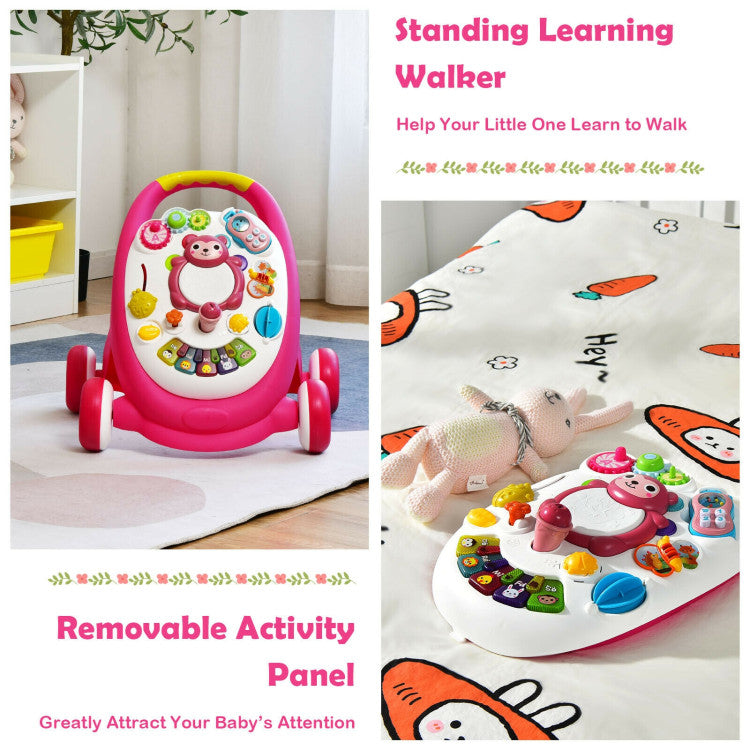 Sit-to-Stand Toddler Learning Walker with Lights and Sounds