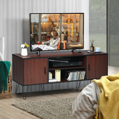 59 Inches Retro Wooden TV Stand for TVs up to 65 Inches