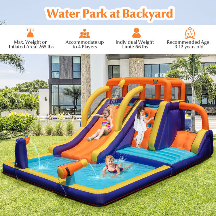 4-in-1 Kids Bounce Castle with Splash Pool without Blower