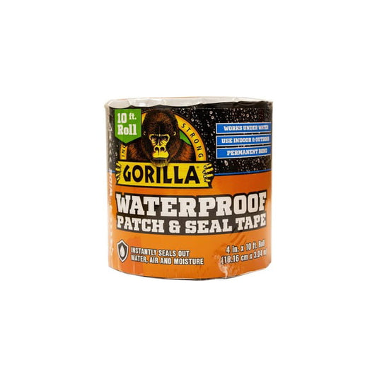 🔥BRAND NEW SALE❗❗Gorilla Waterproof Patch & Seal Tape 4" x 10' Black, (Pack of 1)