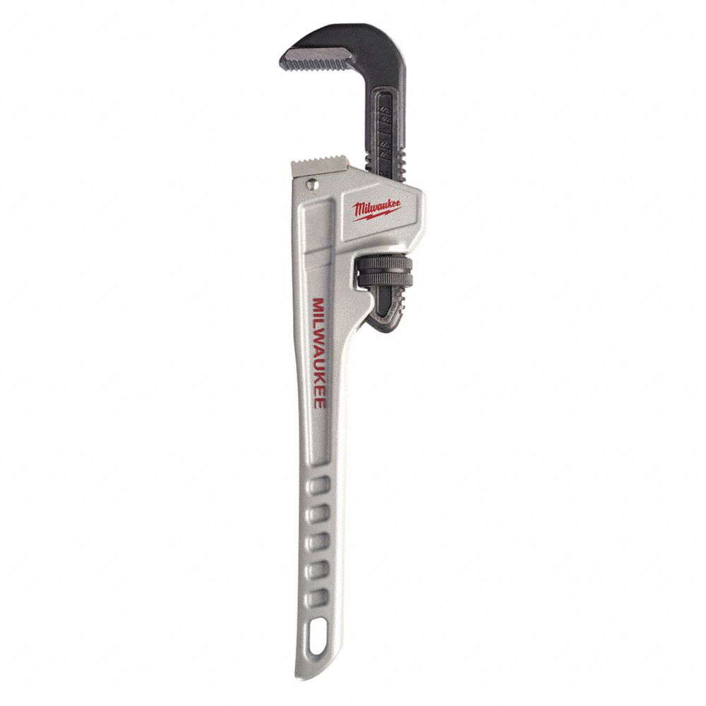 MILWAUKEE 14 in L 2 in Cap. Aluminum Straight Pipe Wrench