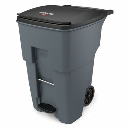 95 gal. HDPE/MDPE Rectangular Trash Can, Gray