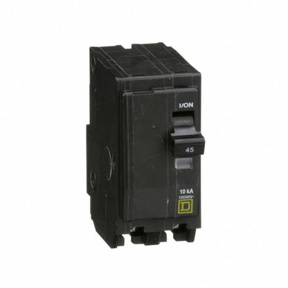 Miniature Circuit Breaker, 45 A, 120/240V AC, 2 Pole, Plug In Mounting Style, QO Series