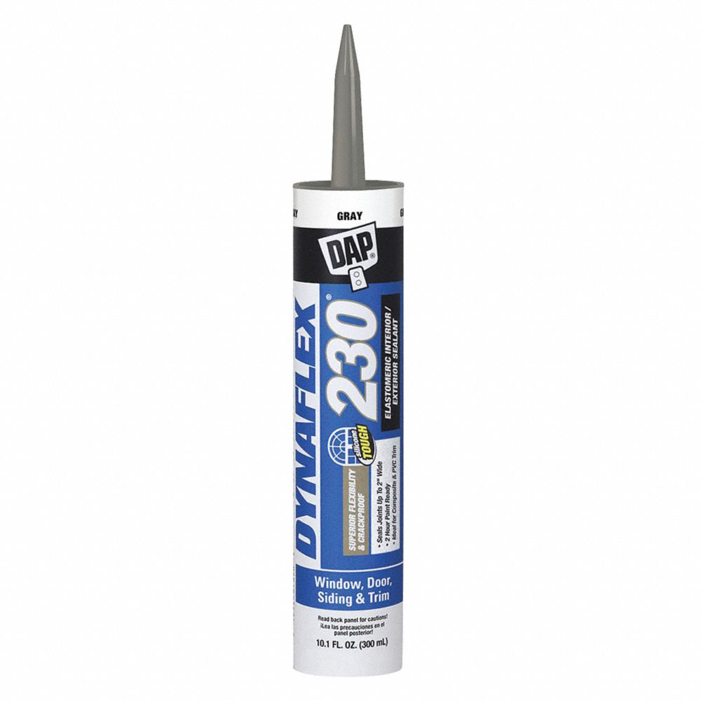 DAP Indoor & Outdoor Sealant, 10.1 oz, Cartridge, Gray, Acrylic Polymer Base