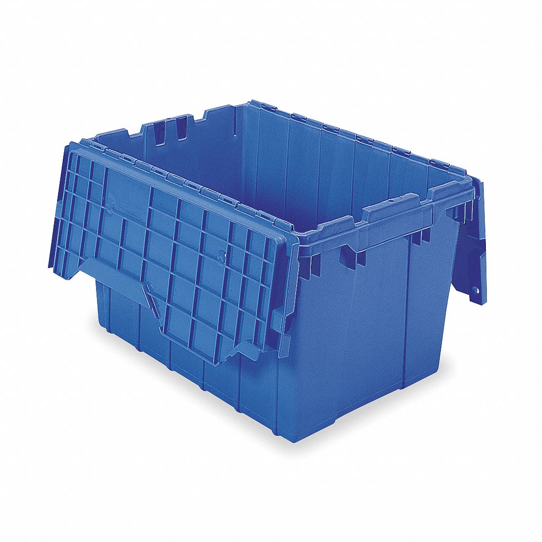 Attached Lid Container, 1.62 cu. ft., Blue - Milagru Store