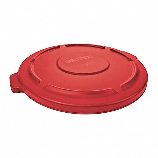 Trash Can Top, Flat, Snap-On Closure, Red