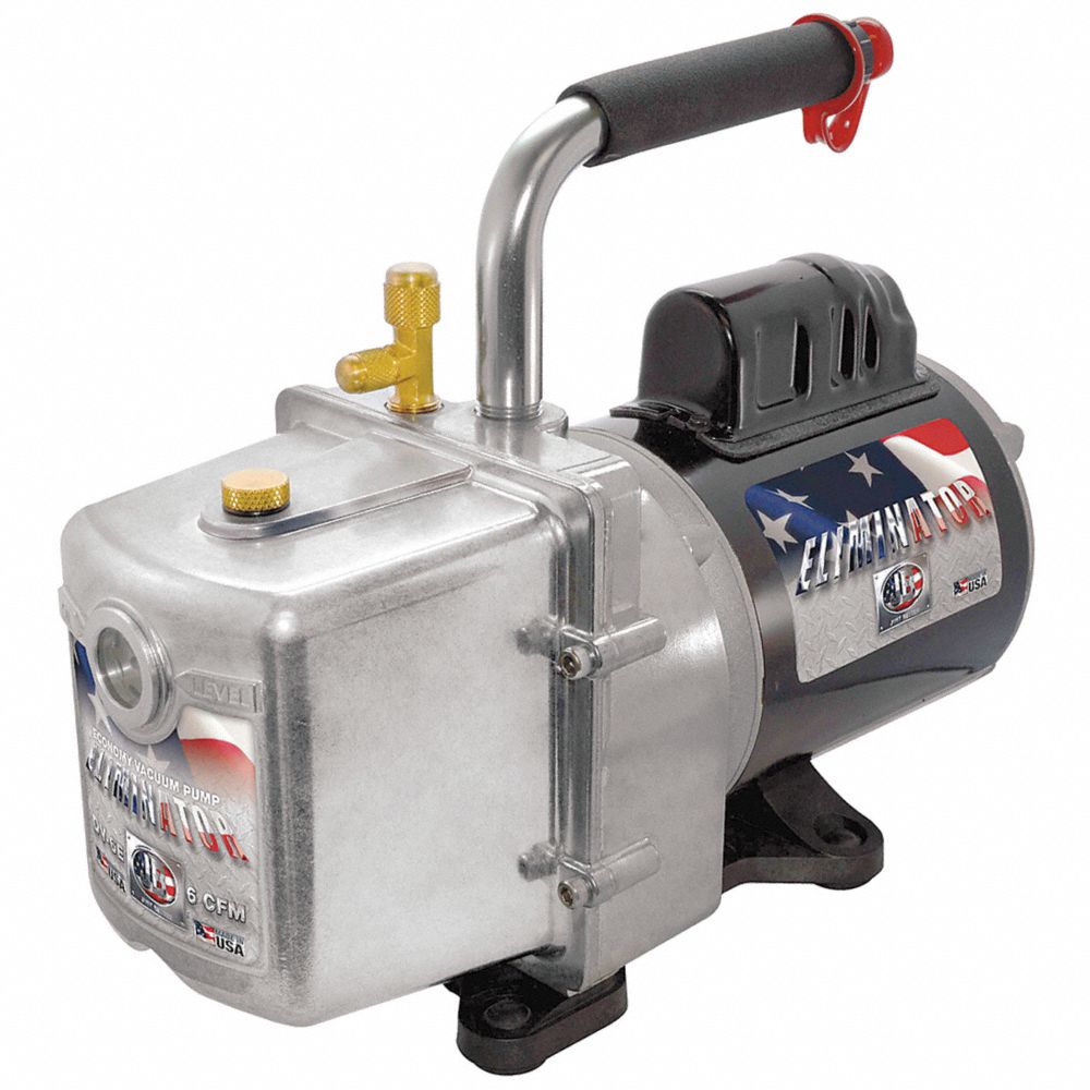 Eliminator® Refrig Evacuation Pump, 6.0 cfm, 6 ft.